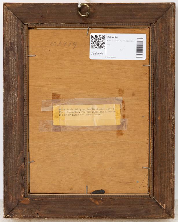 Hans Tschelan, På marknaden.