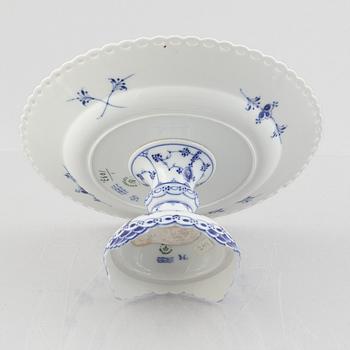 A 'Blue Fluted Full Lace' porcelain centerpiece dish, Royal Copenhagen, model 1093, 1898-1923.