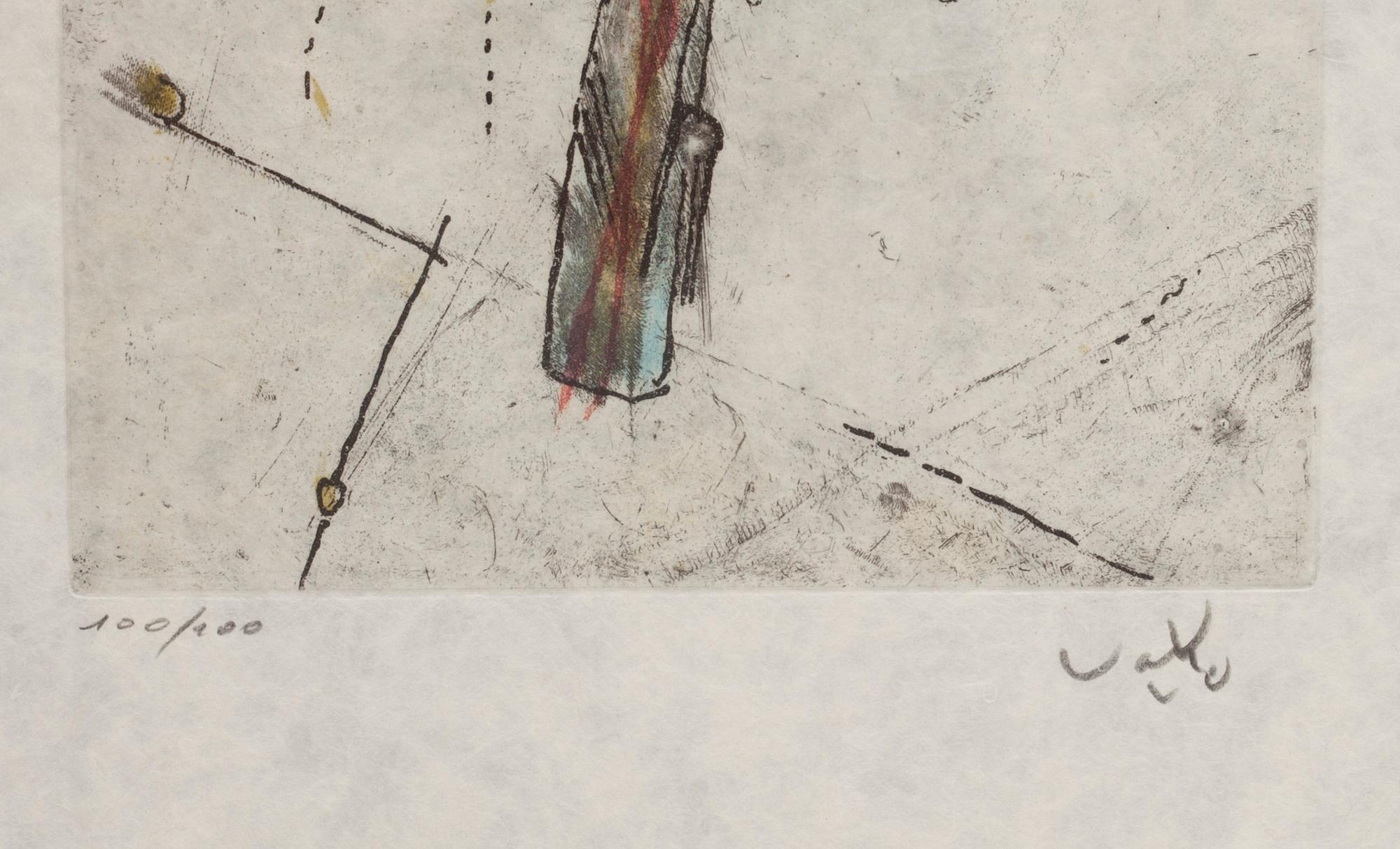 ROBERTO MATTA, färgetsning, signerad o numrerad 100/100.