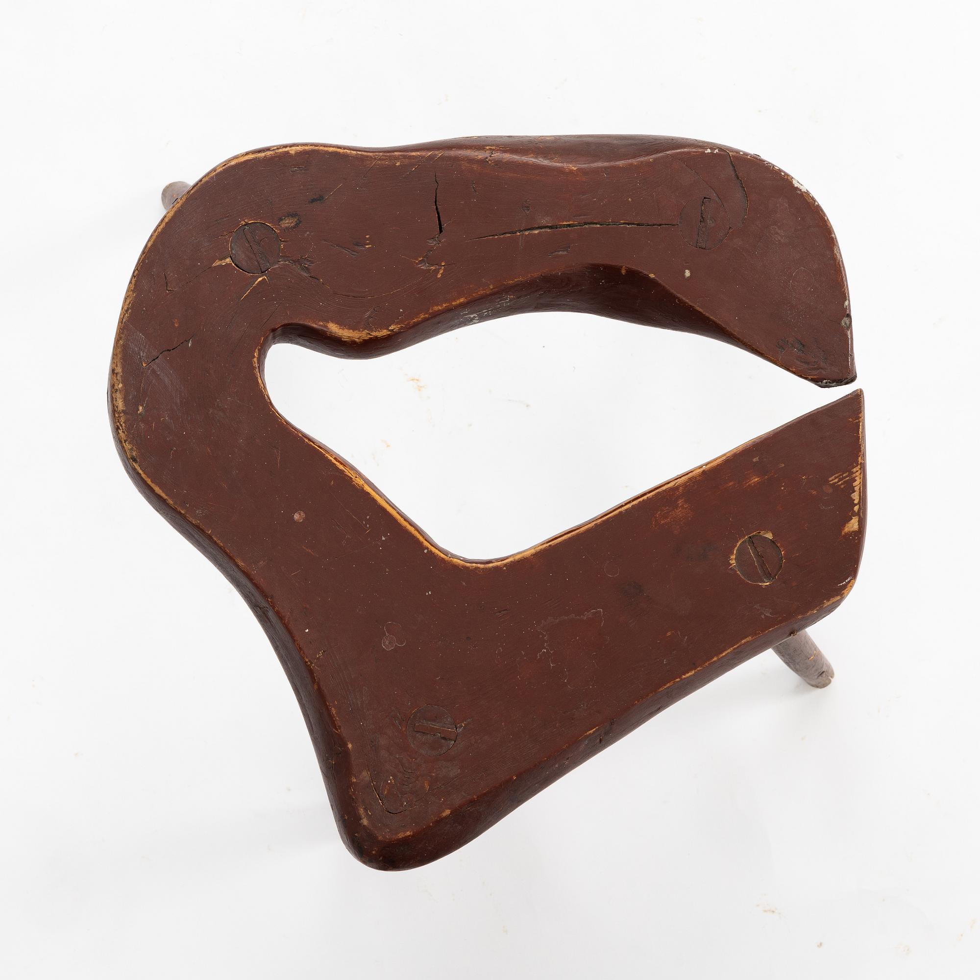 A Swedish stool, 19th/early 20th century.