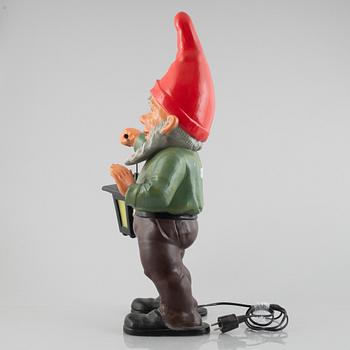 Gnome with lantern, earthenware, Heissner, West Germany, second half of the 20th century.