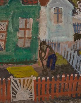 Olle Olsson-Hagalund, Garden chores.