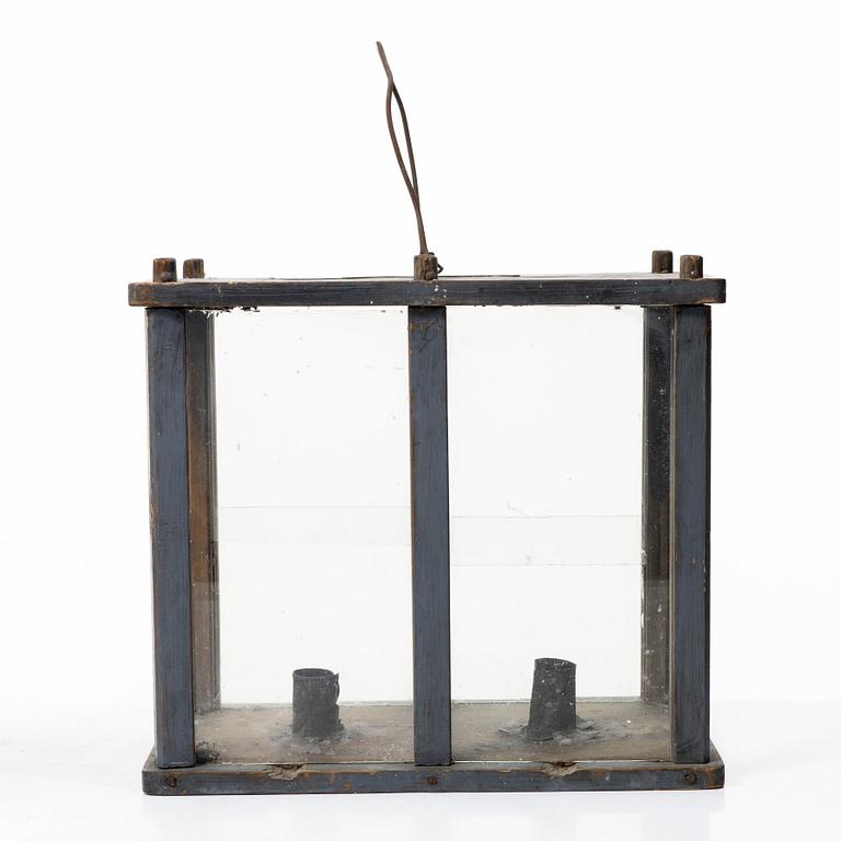 Lantern for two candles, folk art, 19th century.
