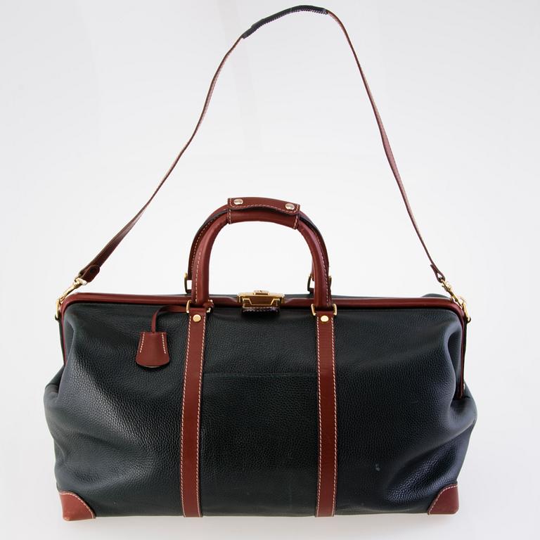 BALLY LEATHER WEEKEND BAG.