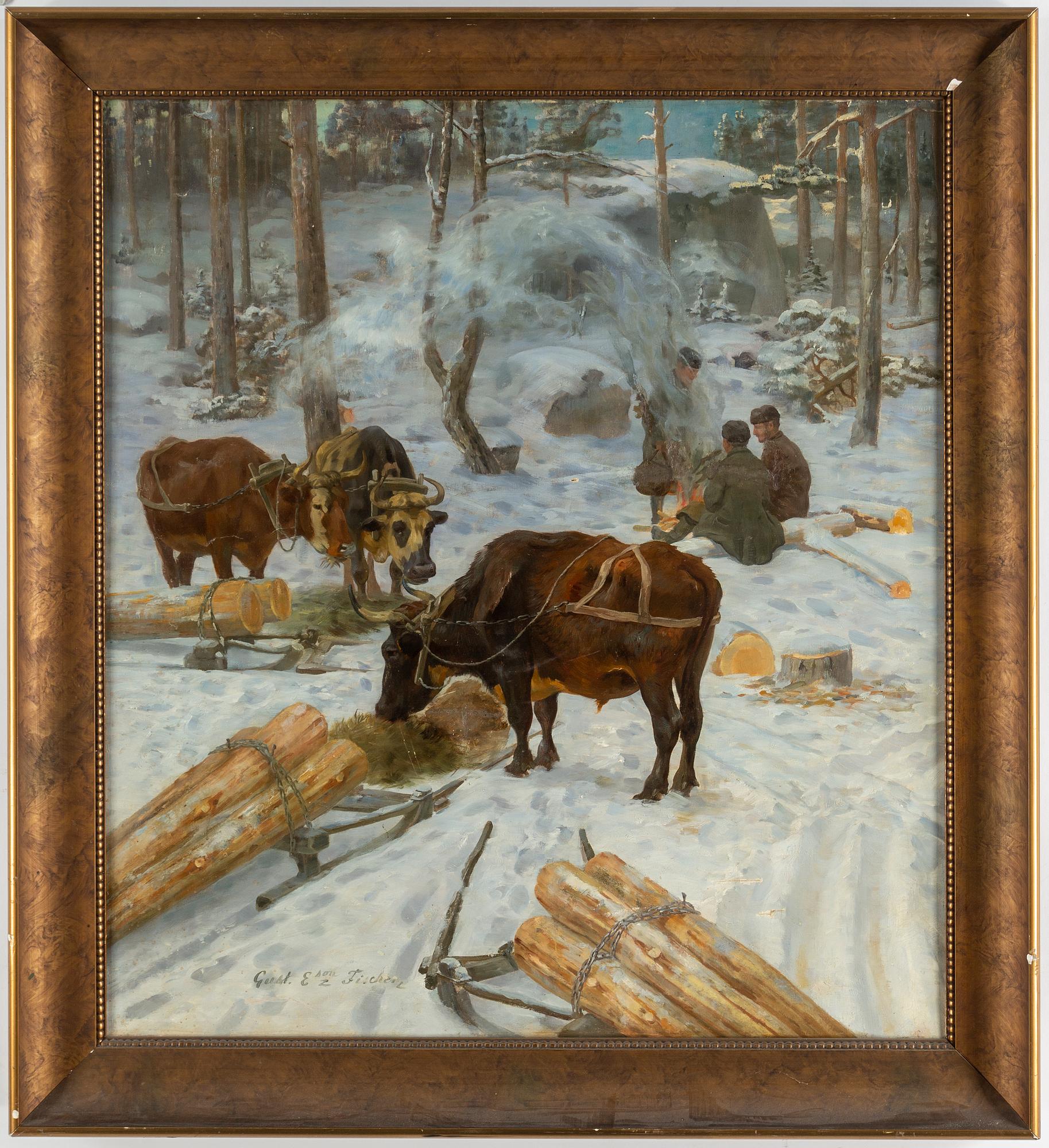 GUSTAF ERICSON FISCHER, olja på duk, signerad.