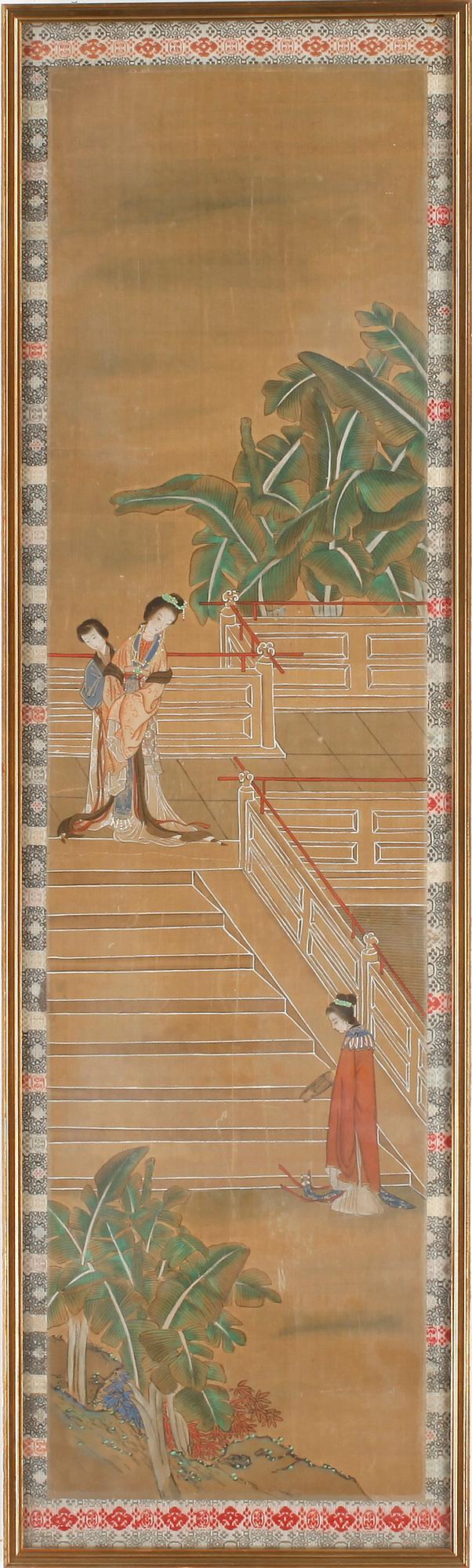 OKÄND KONSTNÄR, gouache på siden, Kina, 1900-tal.