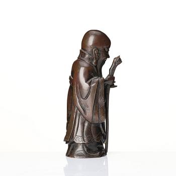 Skulptur, brons. Sholau, sen Qingdynasti.