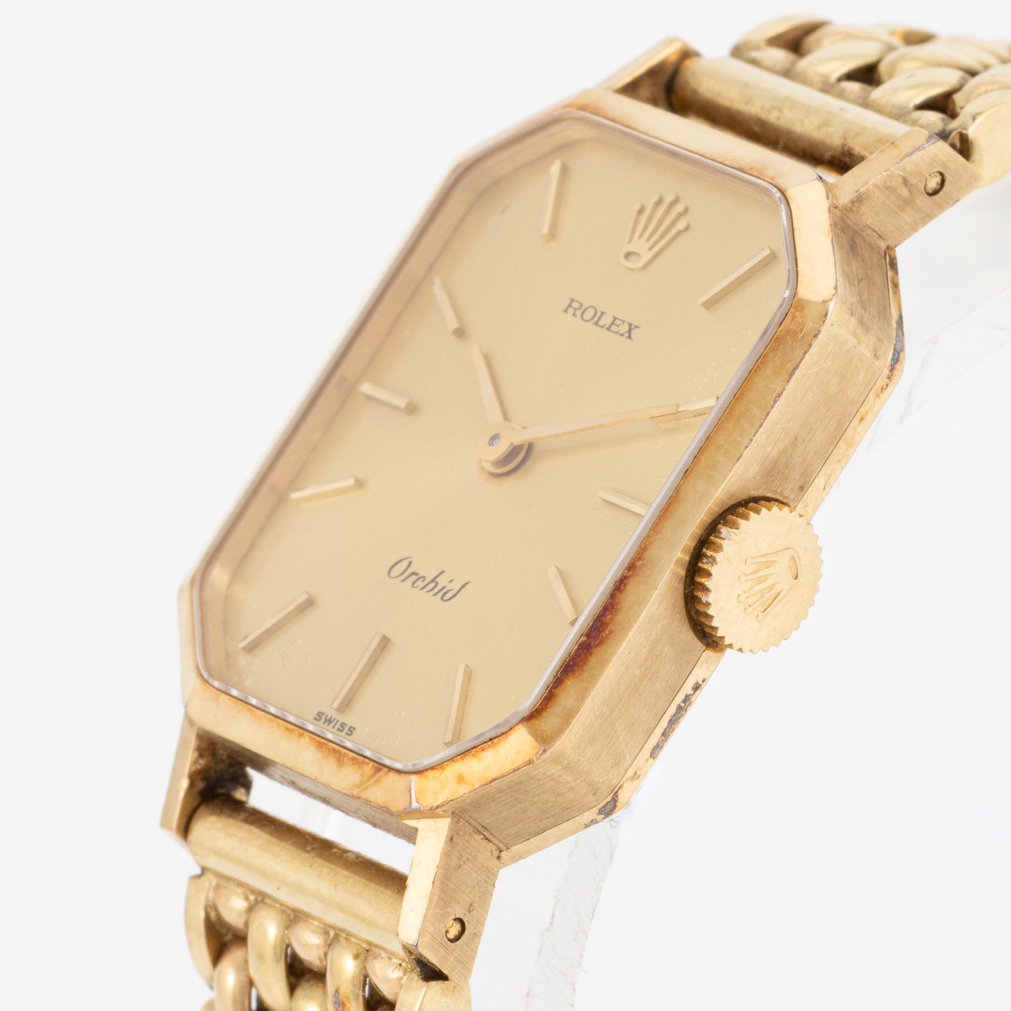Rolex, Orchid, wristwatch, 19 x 24.5 mm.