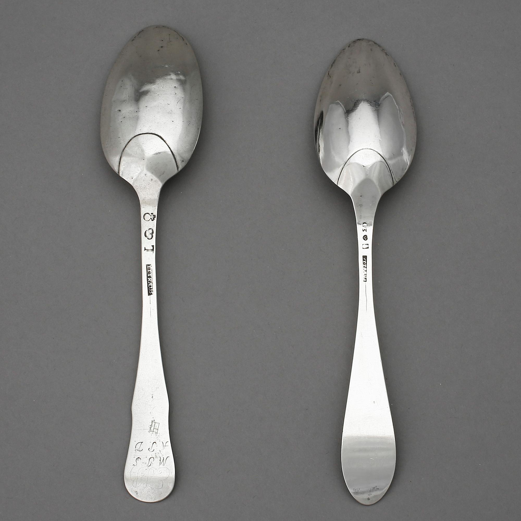 SKEDAR 2 stycken, silver. Olof Yttraeus, Uppsala 1777 och 1809. Total vikt ca 85 gram.