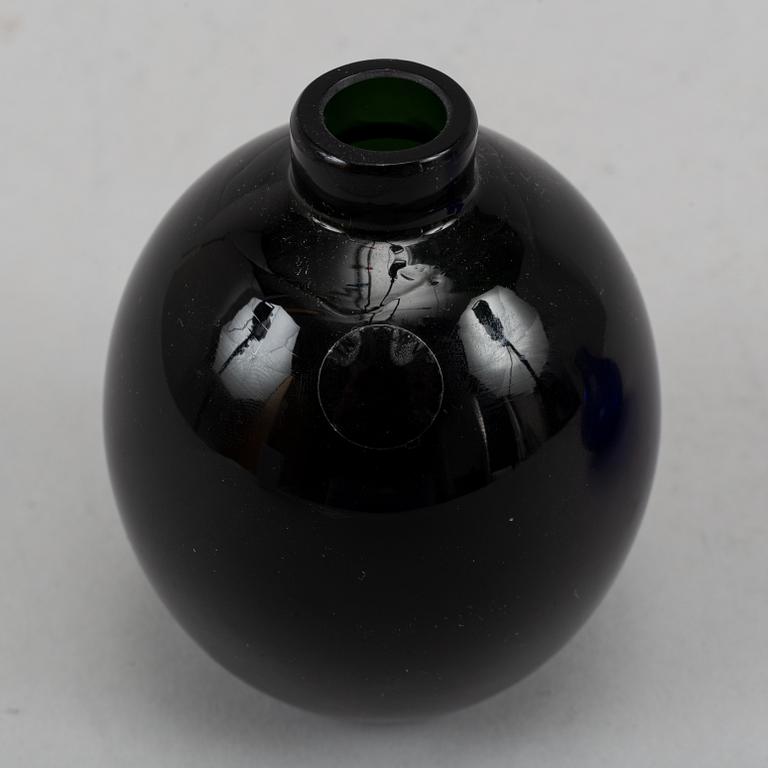 Alessandro Mendini, two glass vases with stoppers, Venini, Murano, Italy.