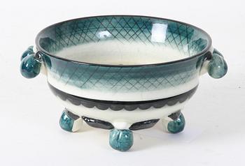 SKÅLAR, 2 st samt URNA, flintgods, Ilse Claesson, Rörstrand.