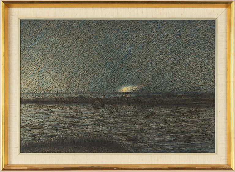 Nils Kreuger, mixed media, signed and dated 1900.