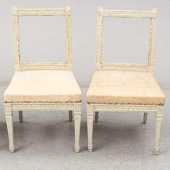 STOLAR, 4 st, gustavianska, omkring 1800.