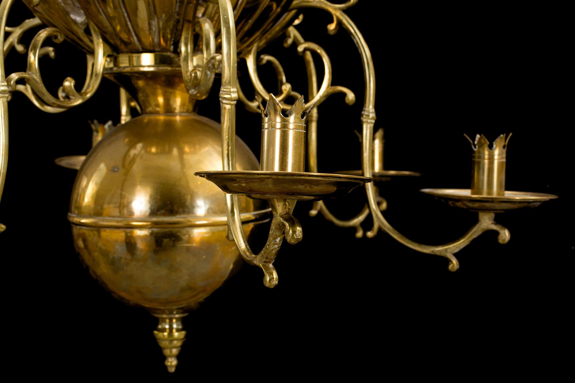 TAKLAMPA, firma Lars Holmström Arvika, 1900-talets första hälft, mässing.