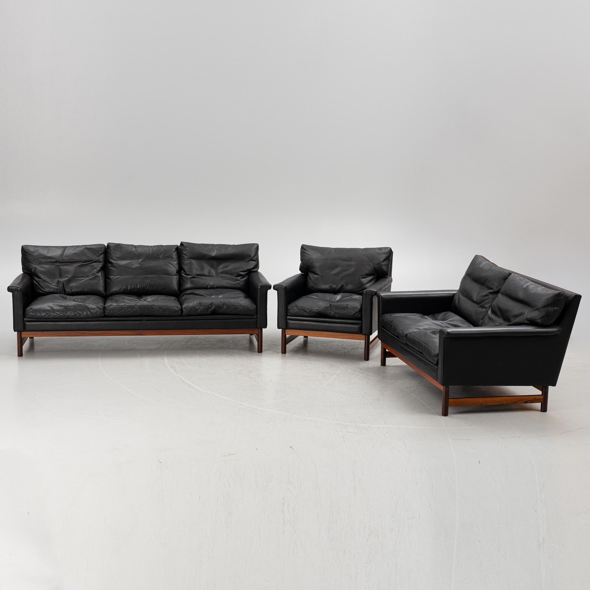 Soffor, 2 st, samt fåtölj, IKEA, 1960/70-tal.