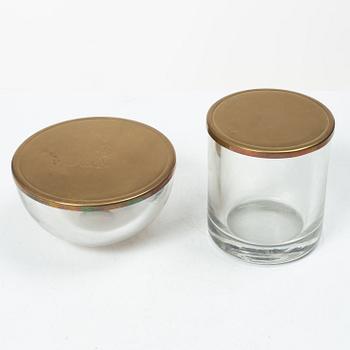 Josef Frank, a hand mirror 'H 2156'and two jars, Svenskt Tenn.