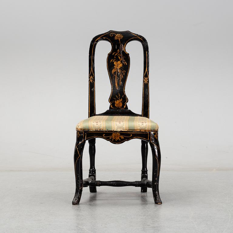 A painted late Baroque chair, 18th Century.