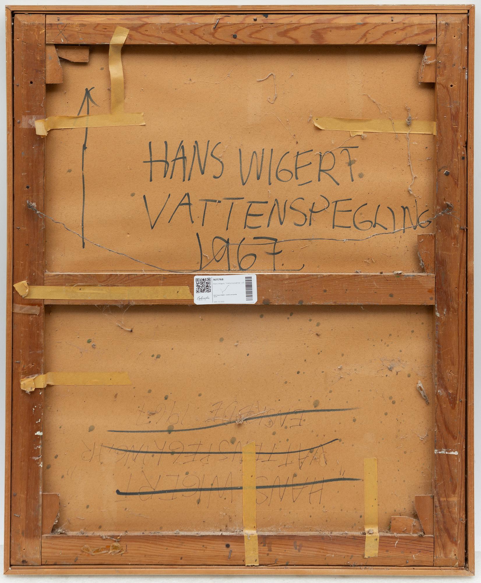 Hans Wigert, "Vattenspegling".