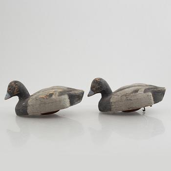 A set of four decoy ducks, first half of the 20th Century.