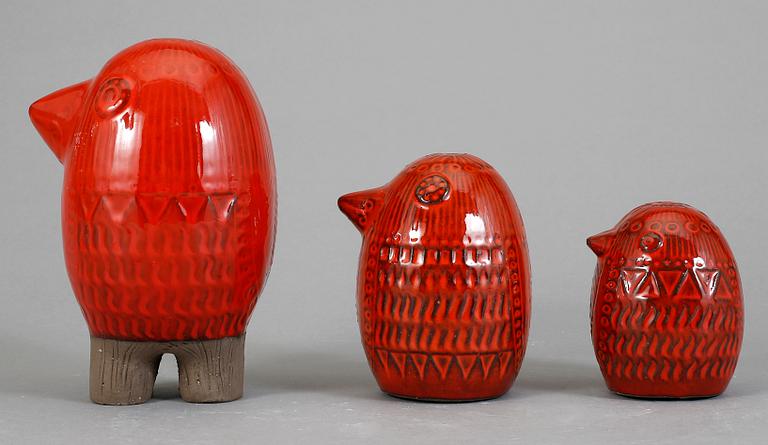 FIGURINER, 3 st, lergods, Mari Simmulson, Upsala-Ekeby, 1960/70-tal.