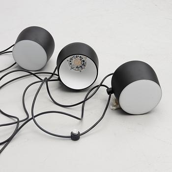 Erwan & Ronan Bouroullec, three 'Aim Small' ceiling lamps, Flos, Italy.