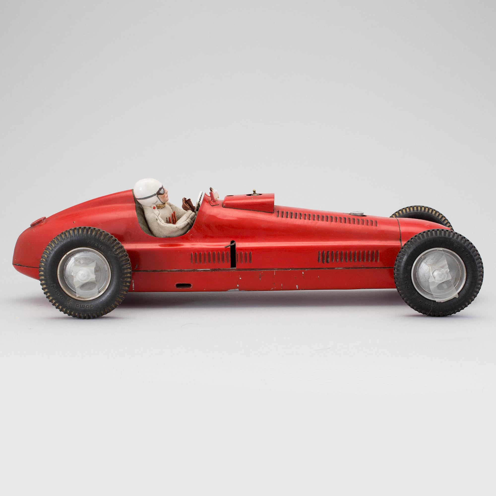 A gas powered tinplate Domo Maserati, Italy, ca 1948.