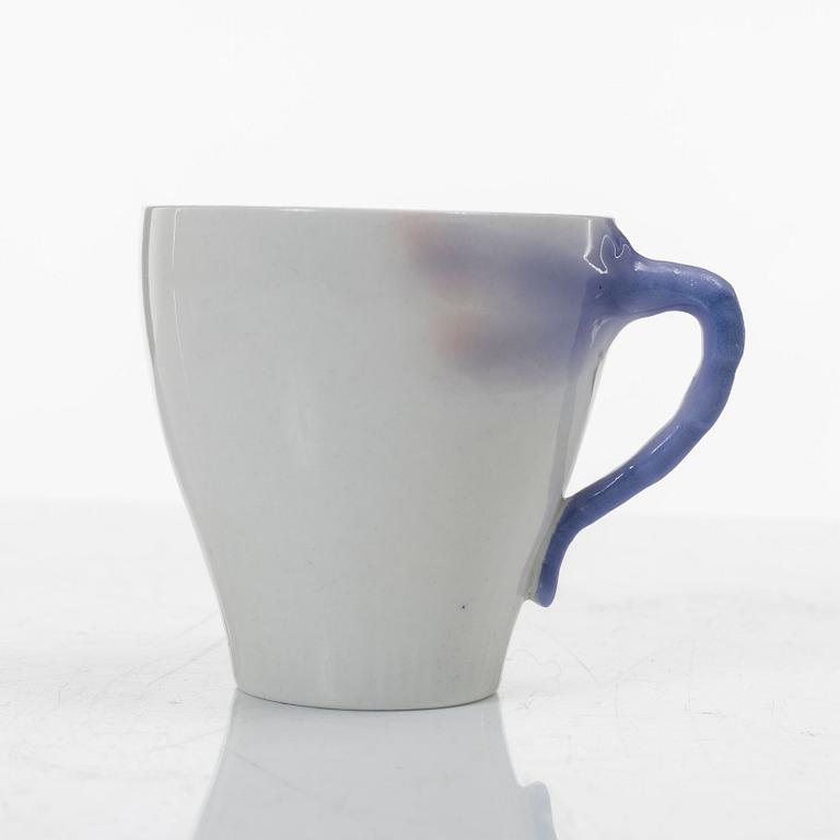 Alf Wallander, 10 coffee cups with saucers, "Dragonfly", Rörstrand, Art Nouveau.