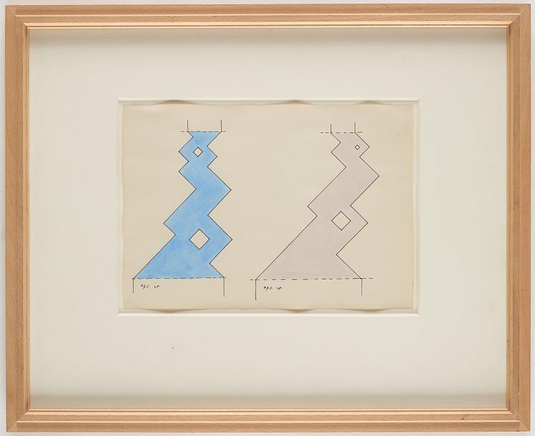 OTTO G CARLSUND, watercolor and indian ink, signed, executed in 1948.