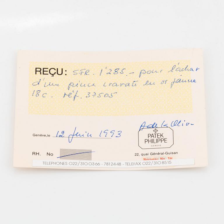 Patek Philippe, slipsnål och manschettknappar.