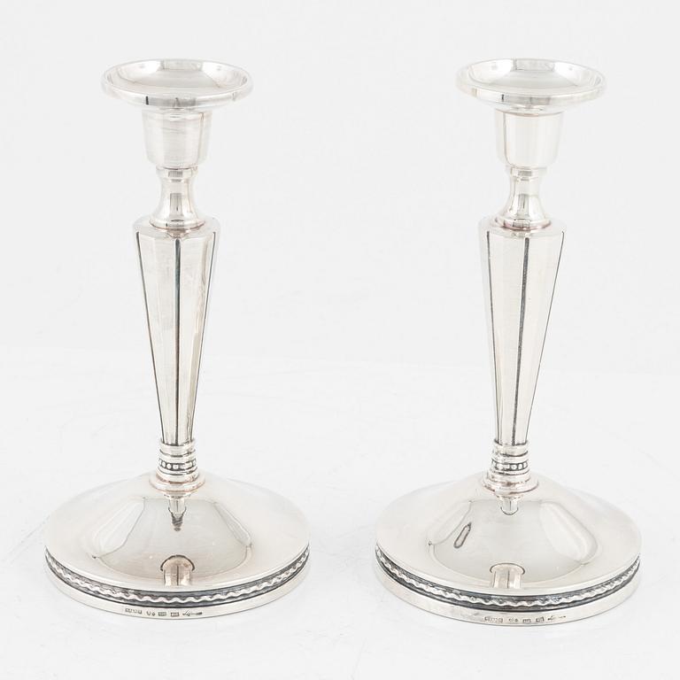 A pair of silver candlesticks, Löfman, MGAB, 1976.