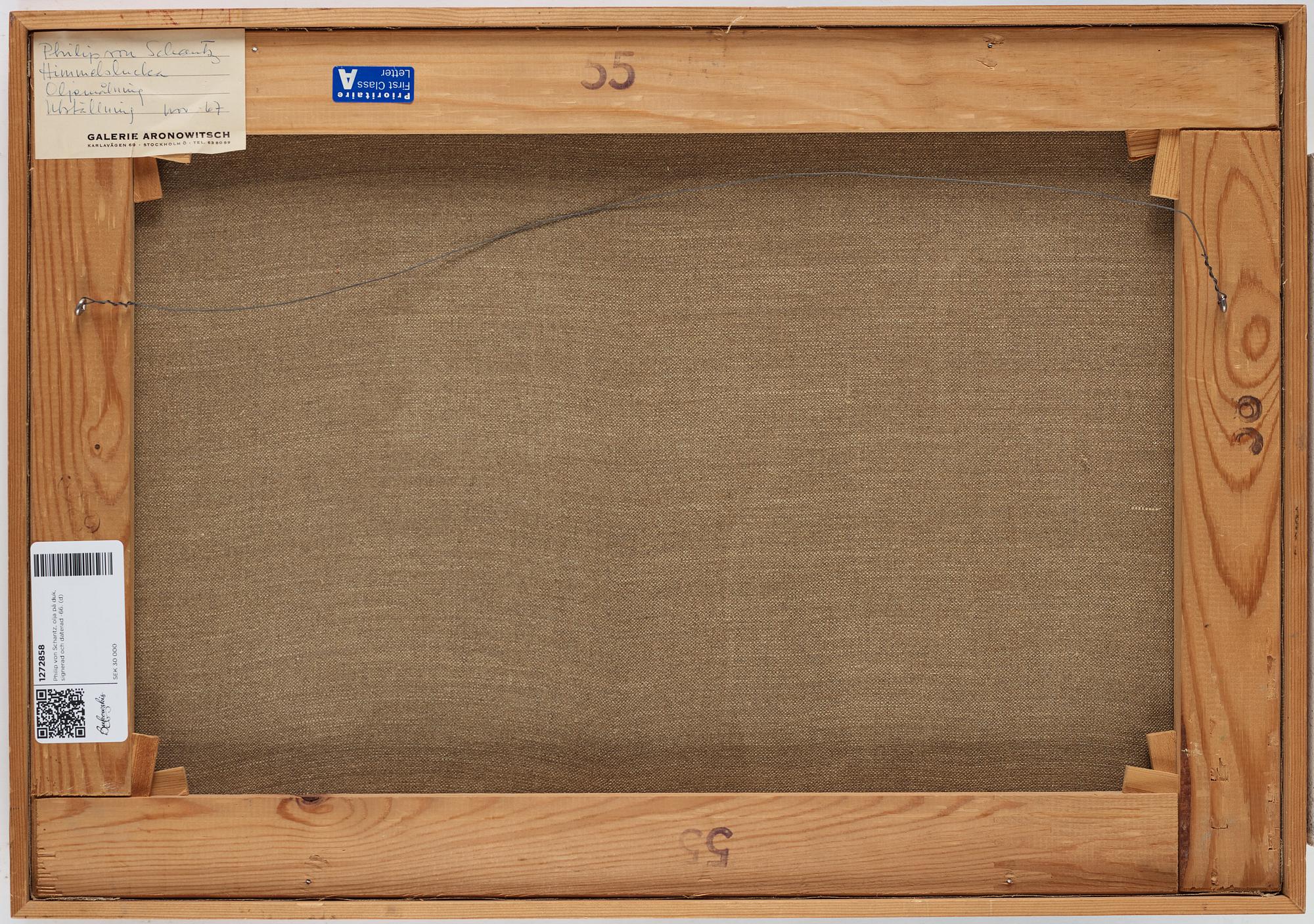 Philip von Schantz, oil on canvas, signed and dated -66.