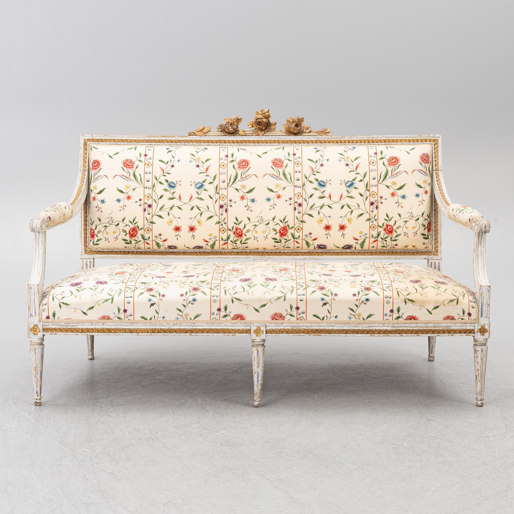 Sofa, Gustavian, circa 1800.