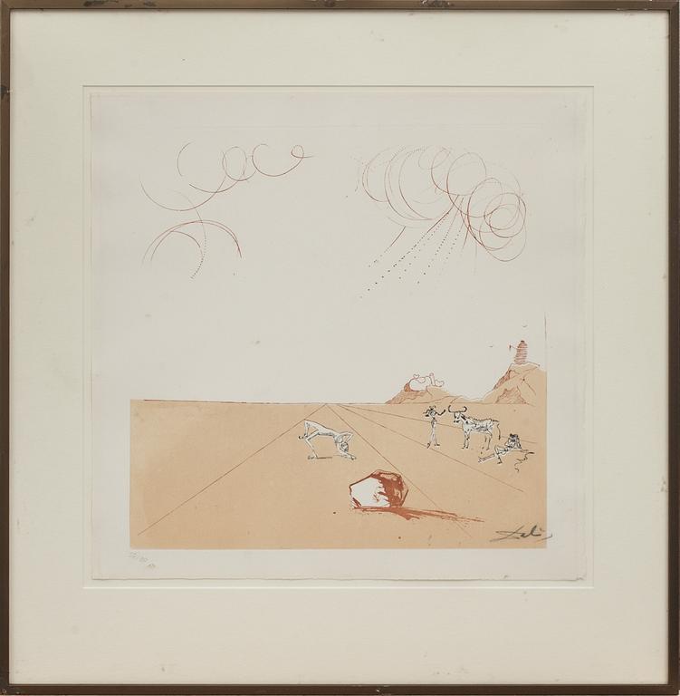 SALVADOR DALÍ, etsning och akvatint, signerad och numrerad 55/80.
