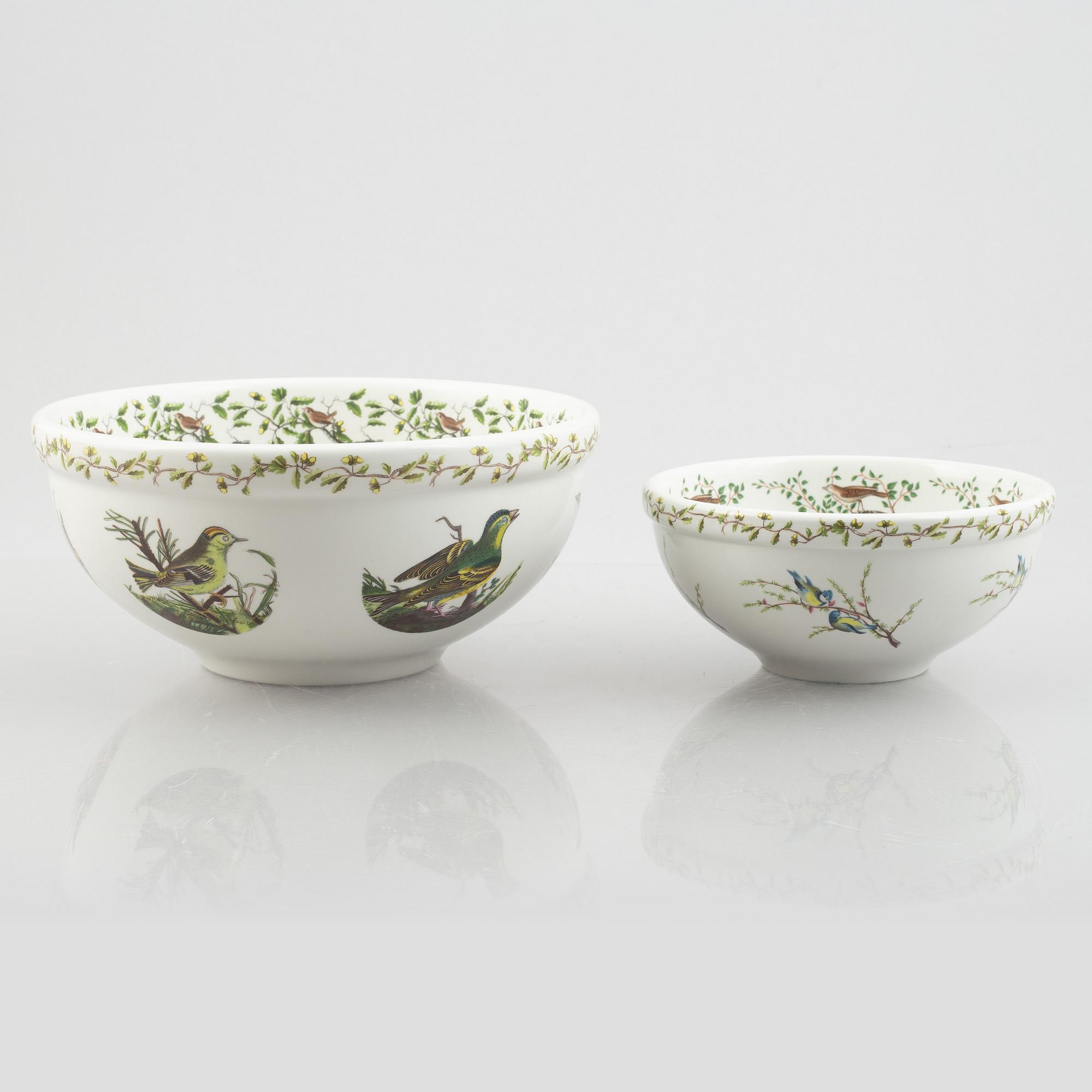 A 55-pieces dinner and coffee porcelain service, 'Birds of Britain', Portmeirion, England.