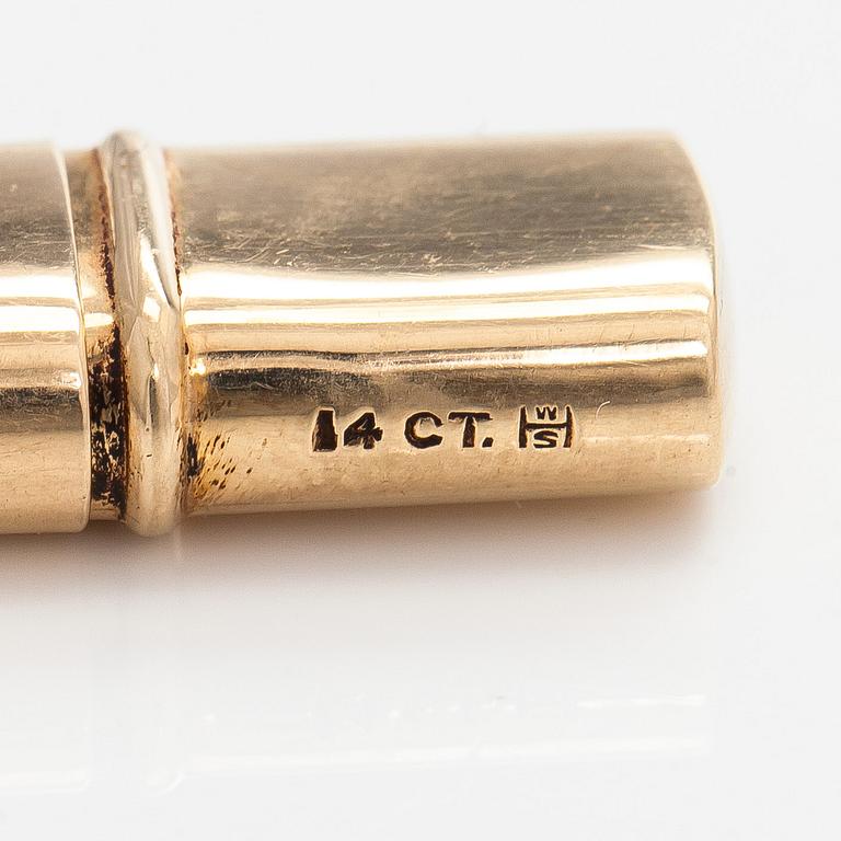 Kynäholkki, 14K kultaa.