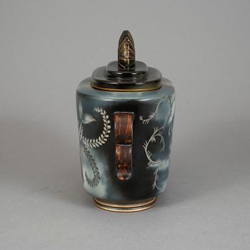 LOCKURNA, stengods. "Flambé", Gunnar Nylund, Rörstrand.