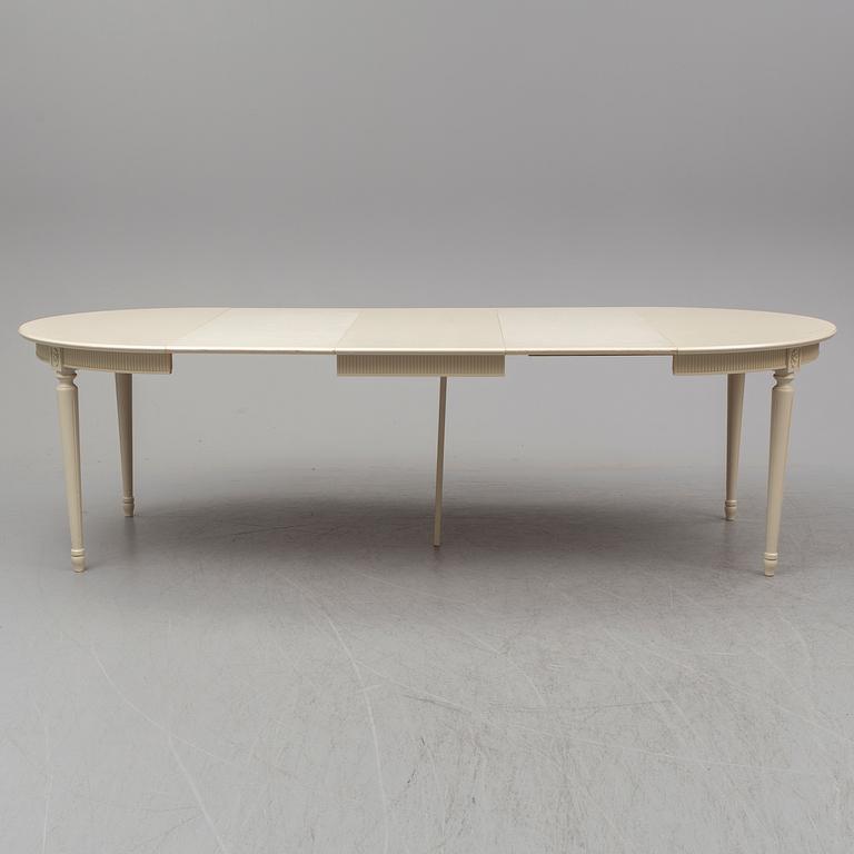 MATBORD SAMT 10 STOLAR, gustaviansk stil, 1900-talets slut.