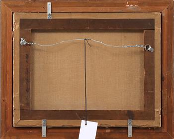 OKÄND KONSTNÄR, olja på papper, osignerad.