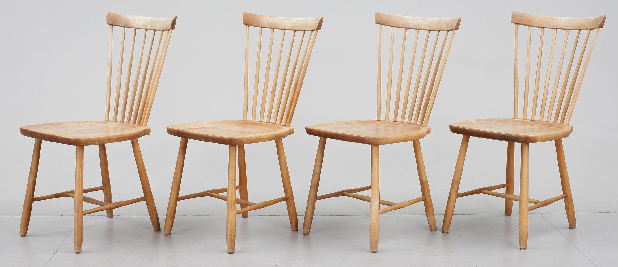 STOLAR, 4 st, "Lilla Åland" Carl Malmsten, 1940-tal.
