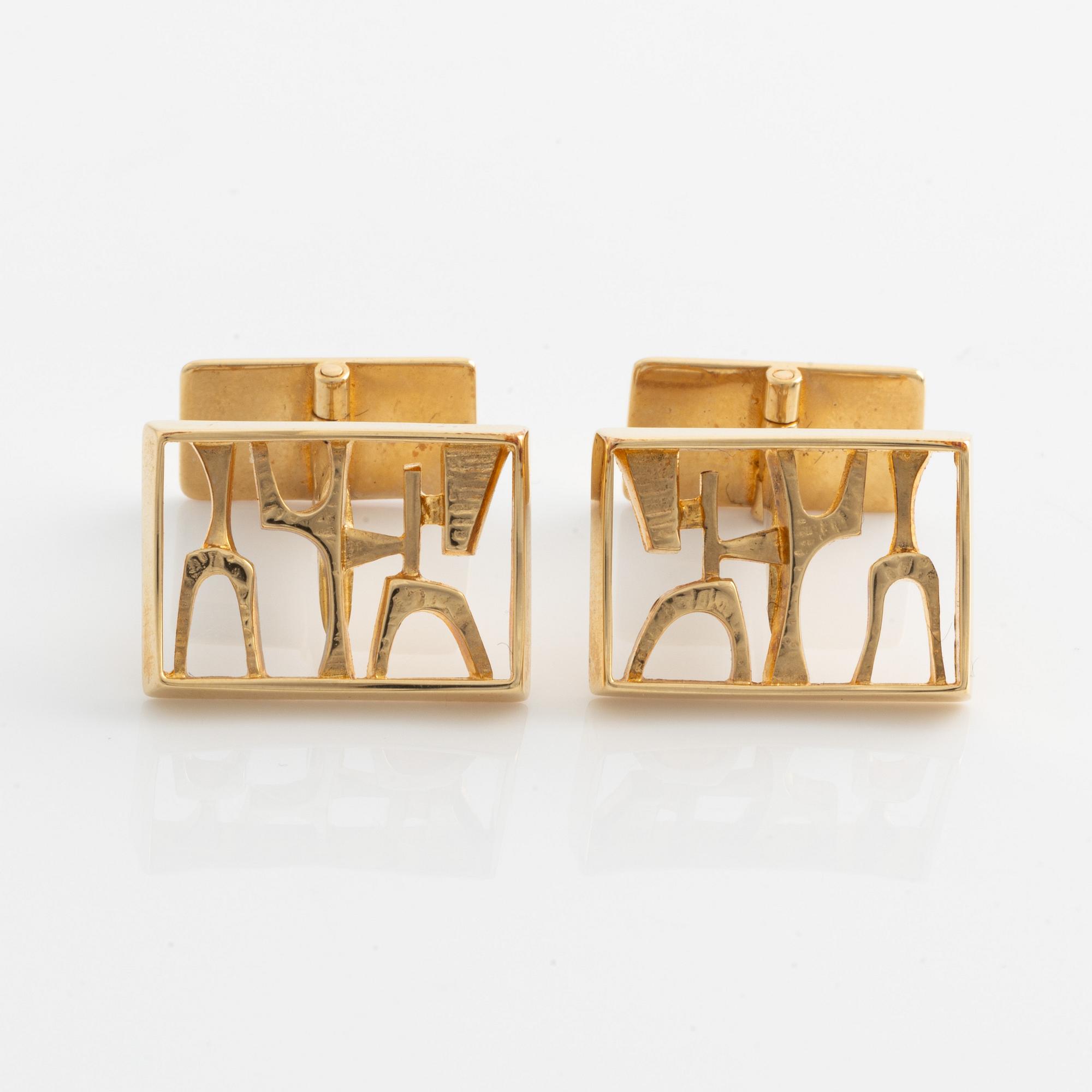 Robbert, cufflinks, a pair, 18K gold.