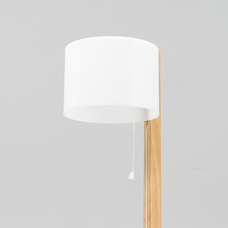 A beech and acrylic floor light, Luxus, Vittsjö.