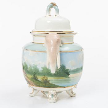 Rörstrand, urn with lid, late 19th century.