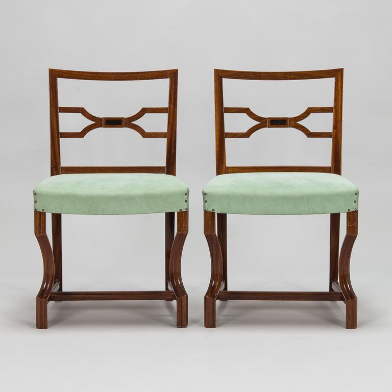 Birger Hahl, floor light and a pair of chairs, Finland 1920-30-tal.