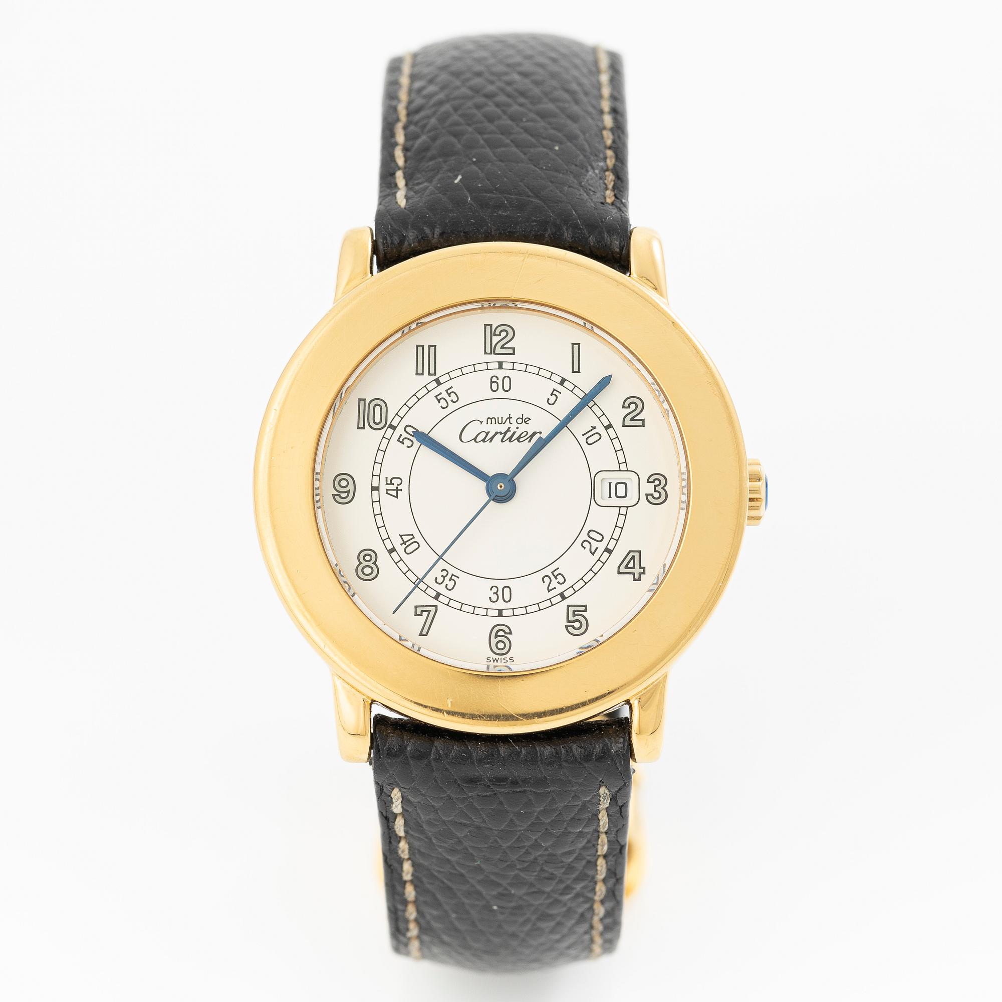 Must de Cartier, Must Ronde, wristwatch, 33 mm.