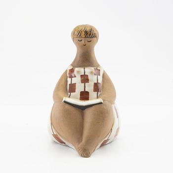 Lisa Larson, figurine, "Charlotta" from the series "The ABC Girls", Gustavsberg glazed stoneware.