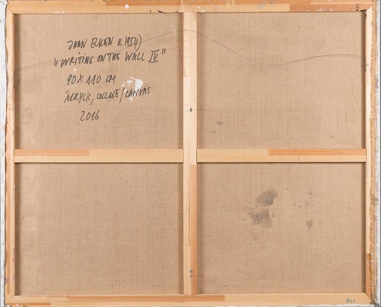 JAAN ELKEN, "WRITING ON THE WALL IV".