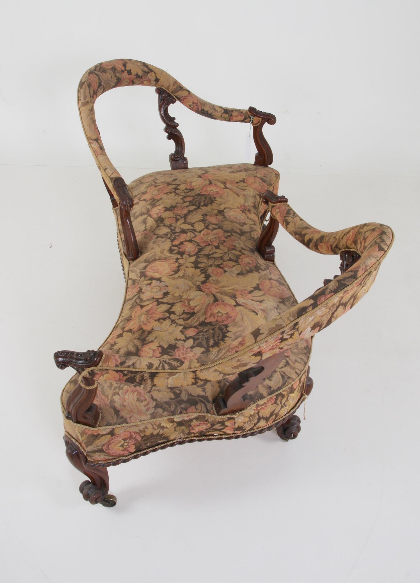 FÄSTMANSSOFFA, nyrokoko, 1800-talets smitt.