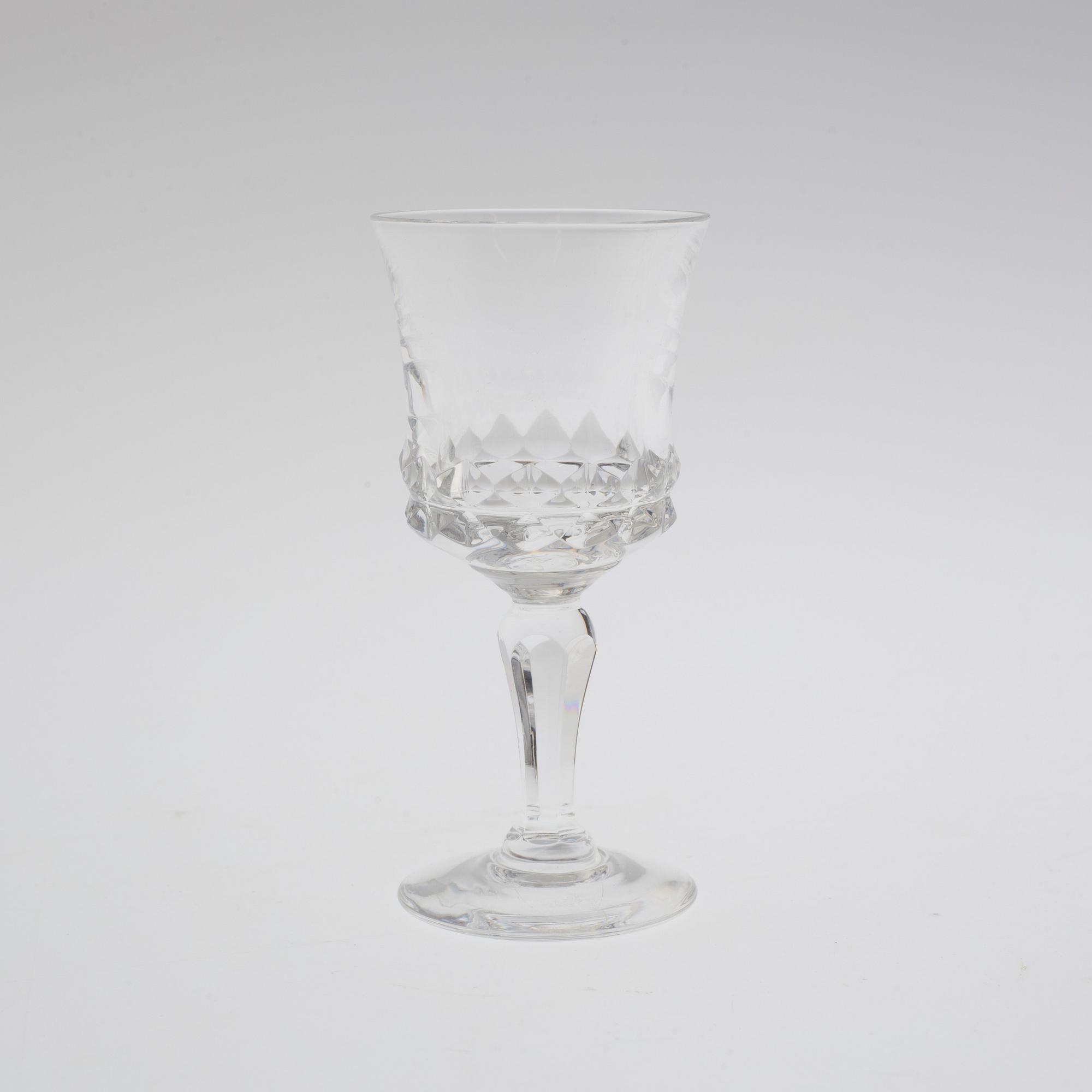 INGEBORG LUNDIN, glasservis, 23 delar, glas, "Silvia", Orrefors.
