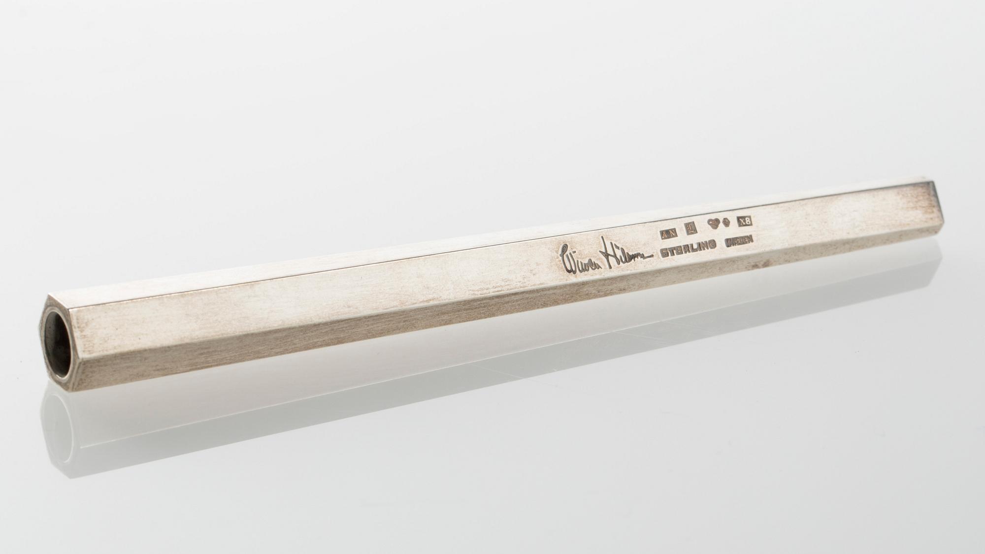 CIGARETTMUNSTYCKE, Wiwen Nilsson, Lund 1948, silver, vikt ca 40 g.