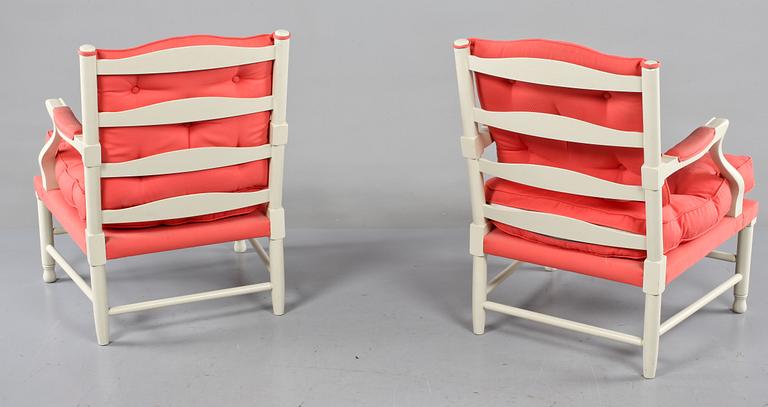 GRIPSHOLMSFÅTÖLJER, ett par, 1900-talets andra hälft.